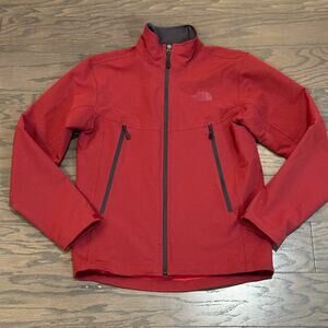 The North Face Mens RDT Softshell Jacket coat apex bionic Size Small - Maroon